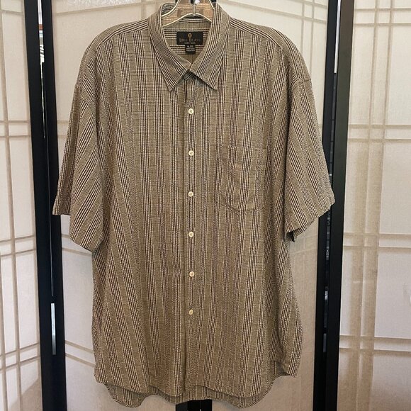 Bill Blass Men's Seersucker Short Sleeve Shirt - Picture 1 of 5